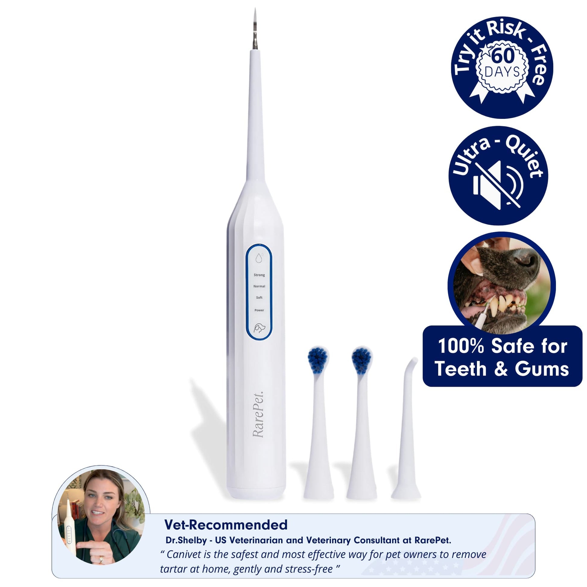 Canivet Kit - Silent Sonic Plaque & Tartar Remover For Dogs